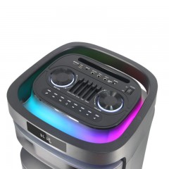 Akai Ηχείο Karaoke με Ασύρματο Μικρόφωνο και Εφέ Φωτισμού X12 Μαύρο